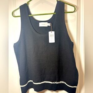 NWT Coach Knit Tank Black L